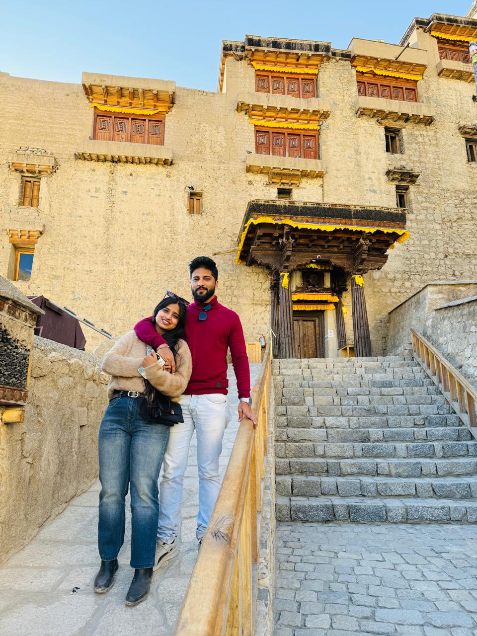 Aman and Shivani on their travels